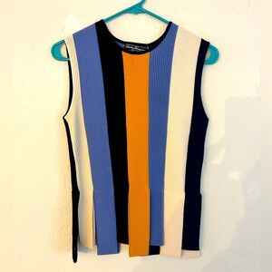 Salvatore Ferragamo stripped sweater tank